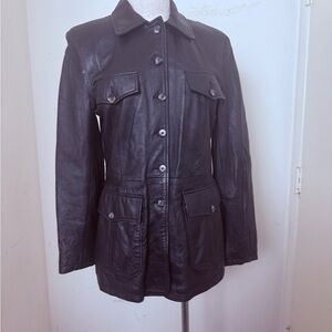 Women’s or Men’s Black Leather Jacket